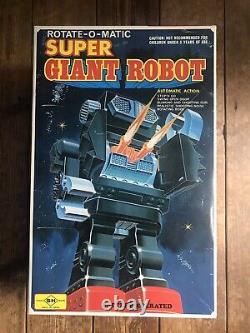 Rare Vintage Horikawa Giant Rotate-O-Matic Super Robot Space Tin Toy