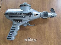 Rare Vintage Ideal 1950s Ratchet Sound Grey Plastic Ray Gun Working