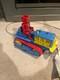 Rare Vintage Ideal Space Robert Robot Diesel Bulldozer Tractor Hard Plastic Box