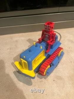 Rare Vintage Ideal Space Robert Robot Diesel Bulldozer Tractor Hard Plastic Box