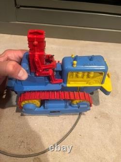 Rare Vintage Ideal Space Robert Robot Diesel Bulldozer Tractor Hard Plastic Box