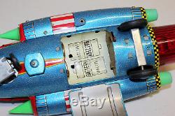 Rare Vintage KO Osaka Japan Tin Battery Op Supersonic Space Rocket Ship VG L@@K