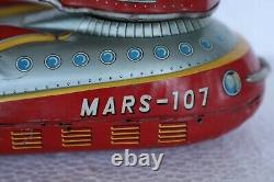 Rare Vintage MARS 107 Battery T. N Mark Litho Space Patrol Tin Toy, Japan