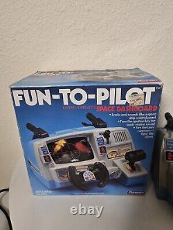 Rare Vintage Playmates Fun To Pilot Dashboard Space Dashboard Toy 1985 AS IS