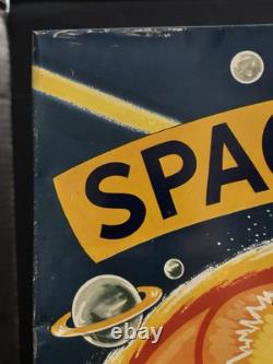 Rare Vintage Pre-war Space Target Tin Litho Game Board 23 X 14