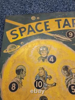 Rare Vintage Pre-war Space Target Tin Litho Game Board 23 X 14