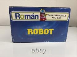 Rare Vintage ROBOT Lights Up Spain BatteryOperated Action Space Sci-fi 80s T2