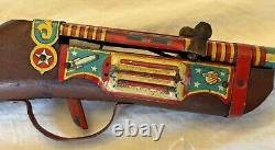 Rare Vintage TOY Gun Western Space Crossover Double Barrel With Darts Works Rare