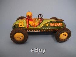 Rare Vintage Tin Space Mars Race Car Japan Toy