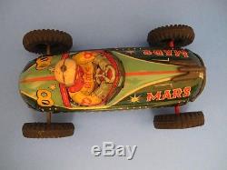 Rare Vintage Tin Space Mars Race Car Japan Toy