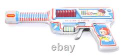 Rare Vintage Tin Space Ray Gun Astronaut Japan 1960s Toy Laser Sound Sparks Work