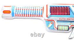 Rare Vintage Tin Space Ray Gun Astronaut Japan 1960s Toy Laser Sound Sparks Work