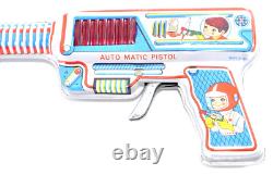 Rare Vintage Tin Space Ray Gun Astronaut Japan 1960s Toy Laser Sound Sparks Work