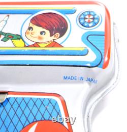 Rare Vintage Tin Space Ray Gun Astronaut Japan 1960s Toy Laser Sound Sparks Work