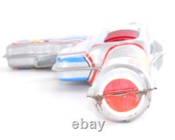 Rare Vintage Tin Space Ray Gun Astronaut Japan 1960s Toy Laser Sound Sparks Work