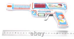 Rare Vintage Tin Space Ray Gun Astronaut Japan 1960s Toy Laser Sound Sparks Work