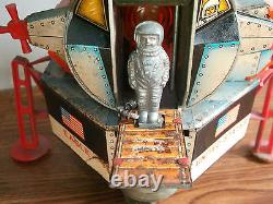 Rare vintage battery powered NASA APPOLO-11 tin space shuttle made in Japan