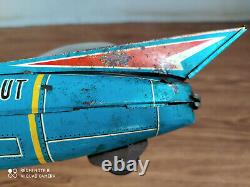 Rare vintage battery powered SPACE SCOUT tin Space toy of 60's made in Japan