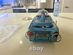 Rare vintage battery powered SPACE TANK tin Space toy of 60's made in Japan