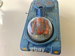 Rare vintage battery powered SPACE TANK tin Space toy of 60's made in Japan