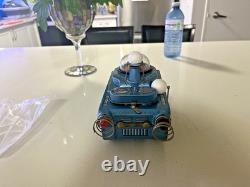 Rare vintage battery powered SPACE TANK tin Space toy of 60's made in Japan