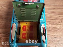 Rare vintage battery powered SPACE TANK tin Space toy of 60's made in Japan