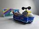 Retro Universe Boat Space Ship Vintage Tin Toy, Battery-Op, Lights & Sounds