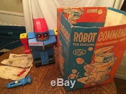 Robot Commando with Box Ideal toys 1961 Robot Space Toy Vintage