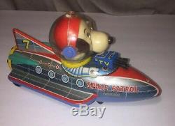 Robot Rare Snoopy Space patrol Tin toys 1960s RARE Vintage MASUDAYA