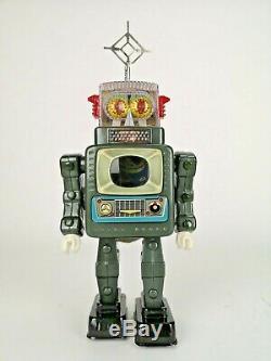 SCARCE Vtg 1960s ALPS Television SPACEMAN Tin TOY Space ROBOT Japan WORKS NMIB