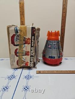 SH Toys Japan Space Capsule Tinplate Model Excellent Vintage Rare W / BOX