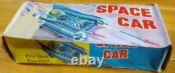 SPACE CAR UFO OVNI VINTAGE TOY RARE 60's spaceship martian FRICTION POWERED