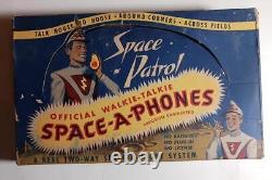 SPACE PATROL TV SHOW SPACE A PHONES OFFICIAL WALKIE TALKIE 1952 COMPLETE With BOX