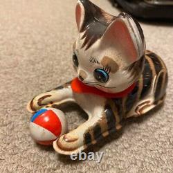SPACE PILOT X RAY/ WIND UP PUZZLE CAT/Mainspring SL Train japan Vintage Toy set