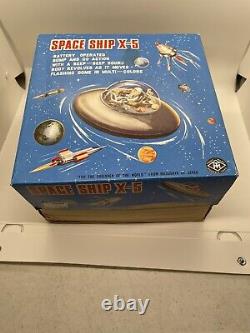 SPACE SHIP X 5 vintage toy Mint In Box, Works