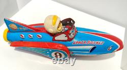 Scarce Vintage Tin Litho Toy Space Rocket 9 Masudaya Modern Toys Large Rocket AF
