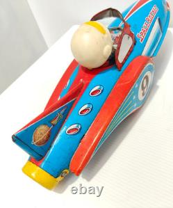 Scarce Vintage Tin Litho Toy Space Rocket 9 Masudaya Modern Toys Large Rocket AF