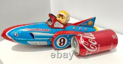 Scarce Vintage Tin Litho Toy Space Rocket 9 Masudaya Modern Toys Large Rocket AF