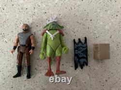 Sears space case figurine holder with 11 vintage action figures from 70's and 80's