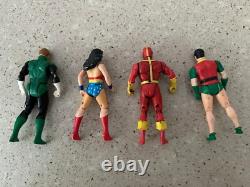 Sears space case figurine holder with 11 vintage action figures from 70's and 80's