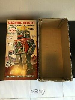 Sh Horikawa Machine Robot Space Tin Toy Japan Empty Box Only 60s Vintage Origina