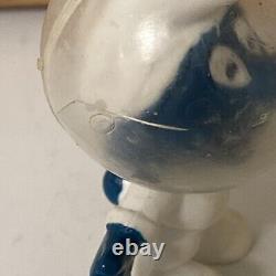 Smurfs 20003 Astro Smurf Astronaut Figurine Vintage PVC Toy Figure Space Helmet