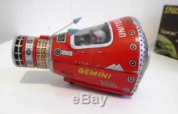 Space Capsule Gemini vintage tin toy circa 1965 SH Japan MIB