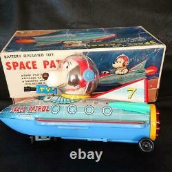 Space Patrol Japanese Tinplate Toy Modern Toys Vintage Made In Japan Good F/S