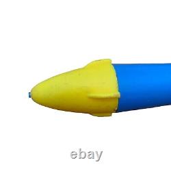 Space Patrol Terra V Rocket Plastic 1960s Vintage Spacecraft Blue Yellow AS IS
