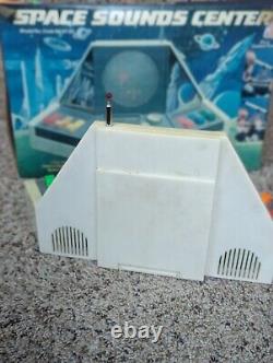Space Sound Center AM Radio Galaxy UFO Vintage Toy Radio In Kmart Box 1980s Toy