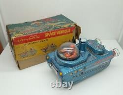 Space Vehicle VTG Japanese Tin Litho Vehicle Modern Toys Atomic Japan Very Rare