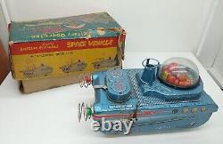 Space Vehicle VTG Japanese Tin Litho Vehicle Modern Toys Atomic Japan Very Rare