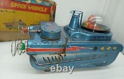 Space Vehicle VTG Japanese Tin Litho Vehicle Modern Toys Atomic Japan Very Rare