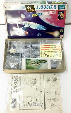 Star Trek Enterprise plastic model kit vintage 1960's Midori Japan motor, spring